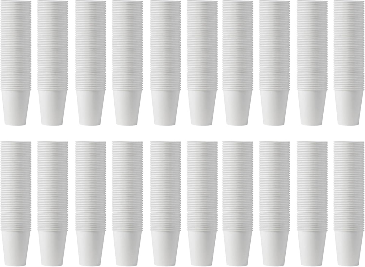 Taza papel capa simple 12oz blanca 90mm 1000uds certificada FSC