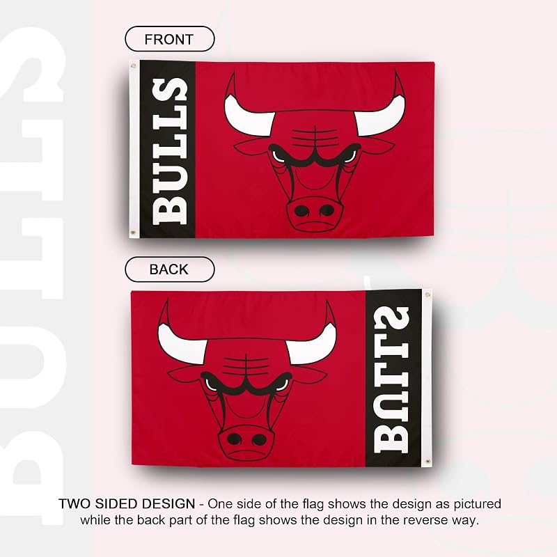 Banderas Chicago Bulls 3x5ft poliéster interiores exteriores