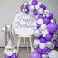 Arco decoración cumpleaños morado para mujer y niña
