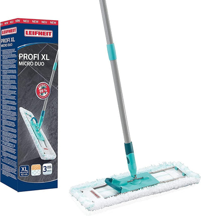 Mopa microfibra gruesa 18pulg mango 3 partes turquesa