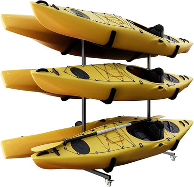 Soporte kayak canoa barco con ruedas bloqueables