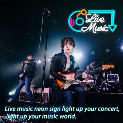 Letrero neón con música LED regulable para bar estudio fiesta