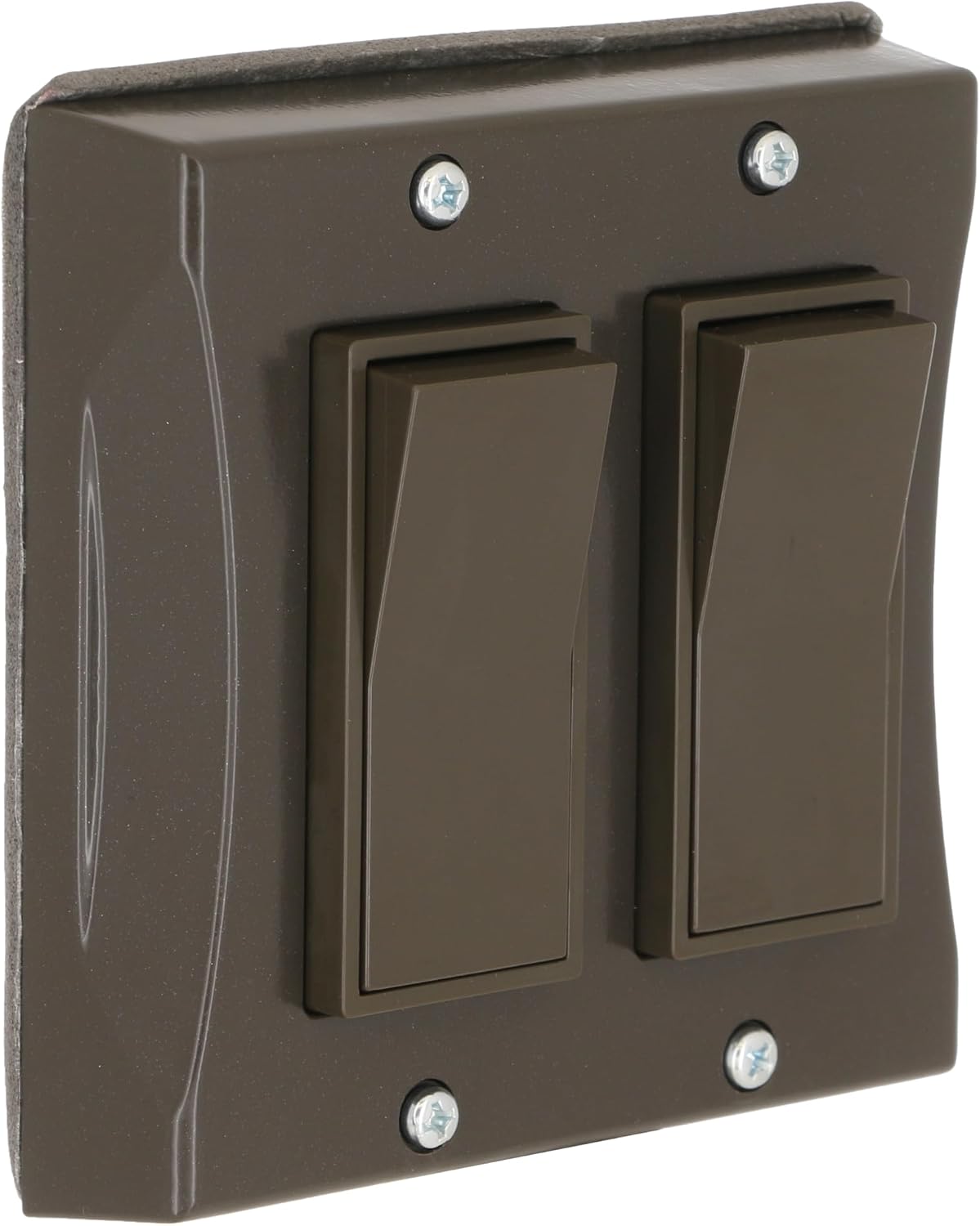 Cubierta interruptor 2 bandas vertical bronce resistente