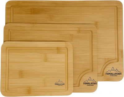 Set 3 Tablas Cortar Bambú Tamaños 15x10, 12x8, 9x6