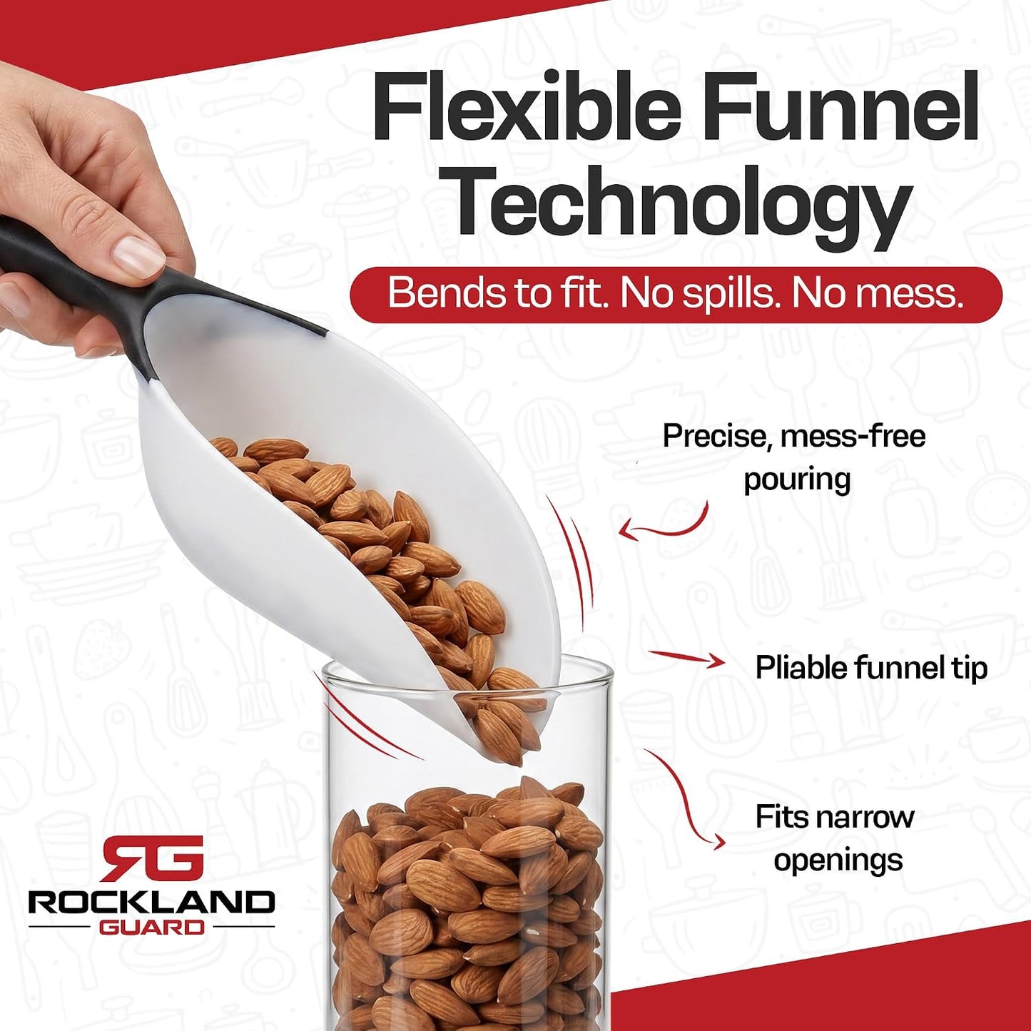 Cuchara multiusos taza embudo flexible hielo