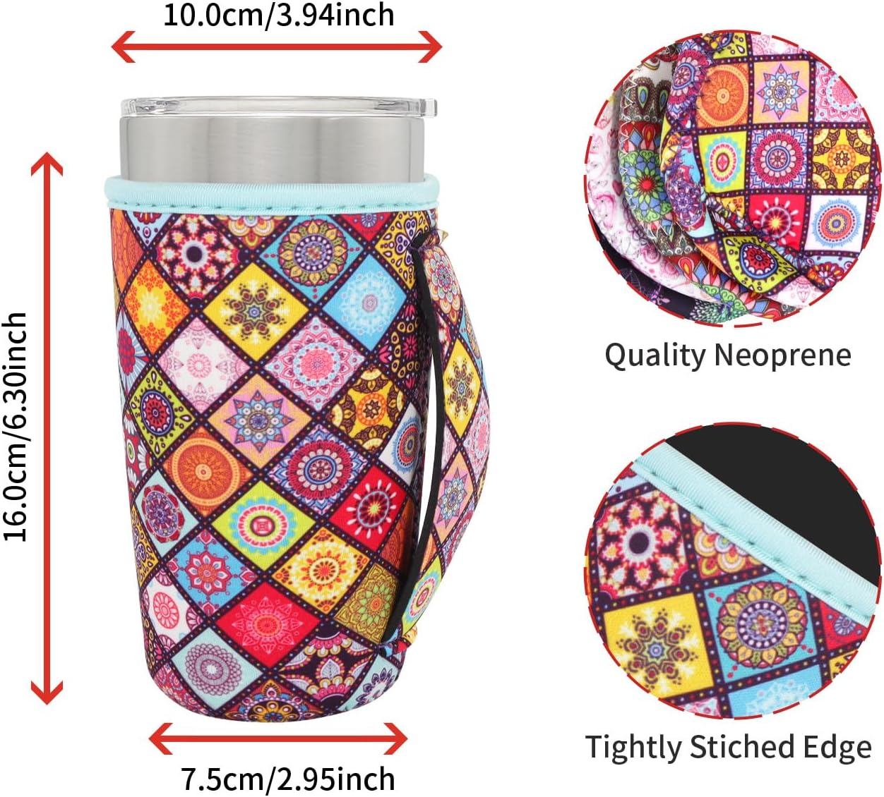 Fundas neopreno aisladas para tazas 30-32oz con mango