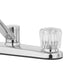 Grifo fregadero cocina dos manijas rociador lateral cromo