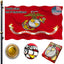 Bandera doble cara USMC 4x6ft resistente con ojales latón