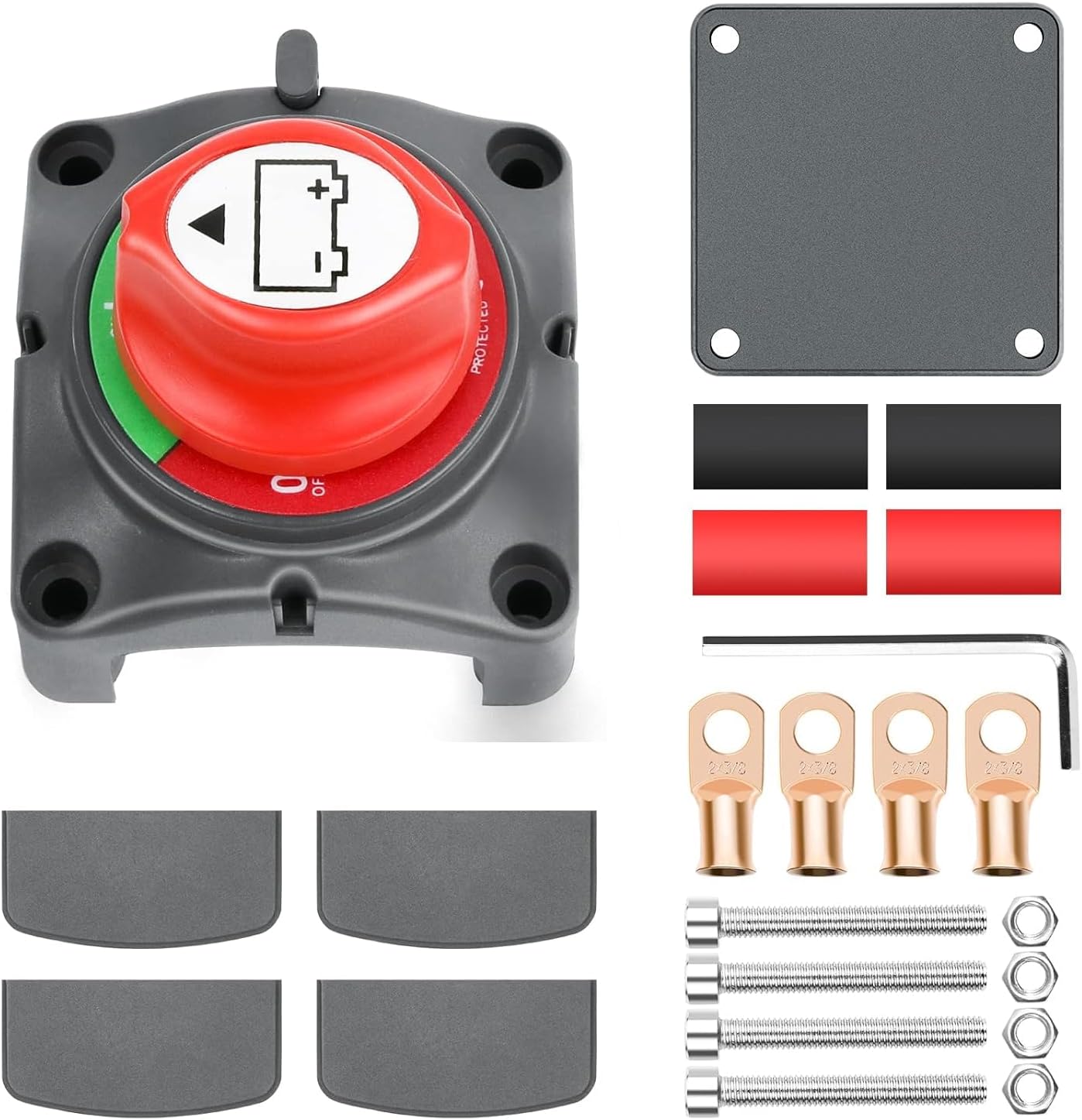 Interruptor corte batería 12-48 V 600 A con accesorios