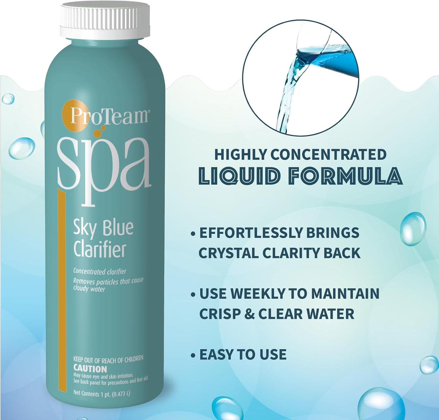 Clarificador spa azul cielo para bañera hidromasaje