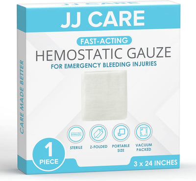 Gasa hemostática plegada Z 3x24" coagulación rápida