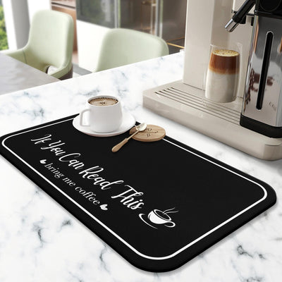 Tapete barra café 31.5x17pulg antideslizante absorbente