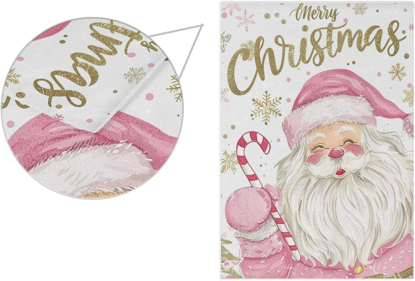 Bandera Navidad jardín 12x18" doble cara Papá Noel