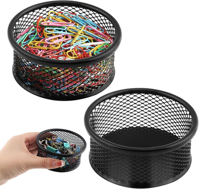 2 Soportes Clips Papel Metal Apilables Escritorio