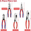 Set 5 Pzas Alicates con Estuche 8-10pulg Bricolaje