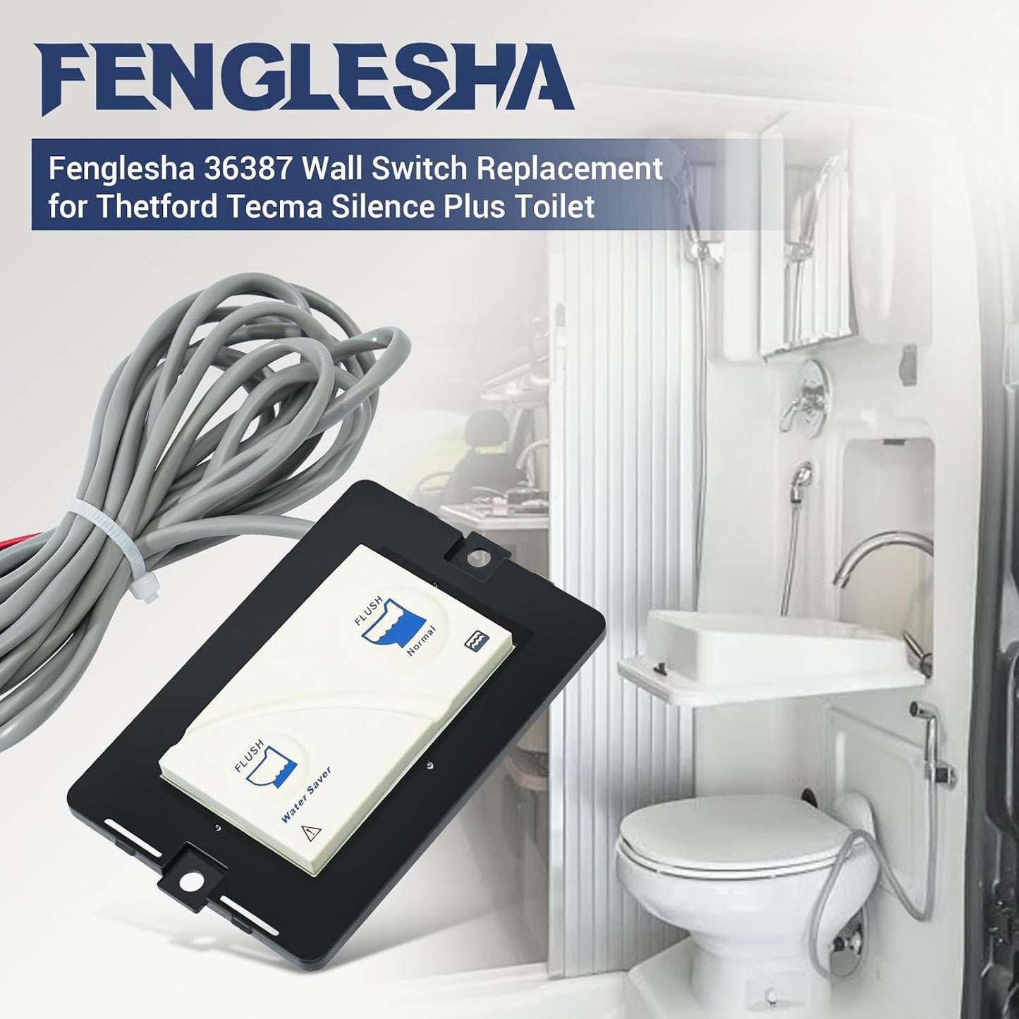 Interruptor pared repuesto inodoro Thetford Tecma