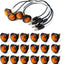 20 Luces señal giro 3/4" ámbar remolque caravana