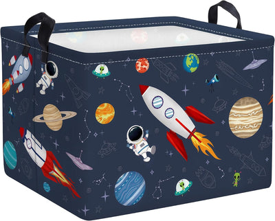 Cesta rectangular para niños azul 36L