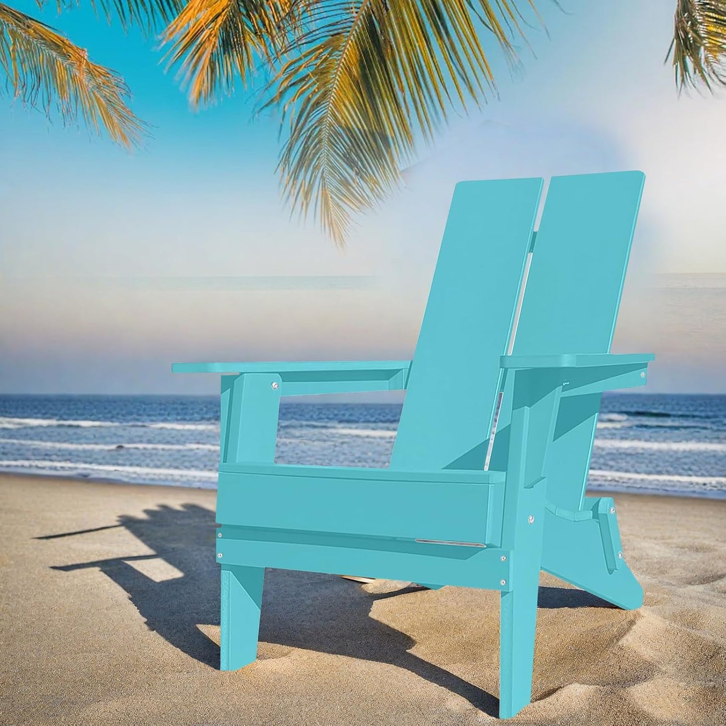 Silla Adirondack Plegable Resina Apilable para Patio