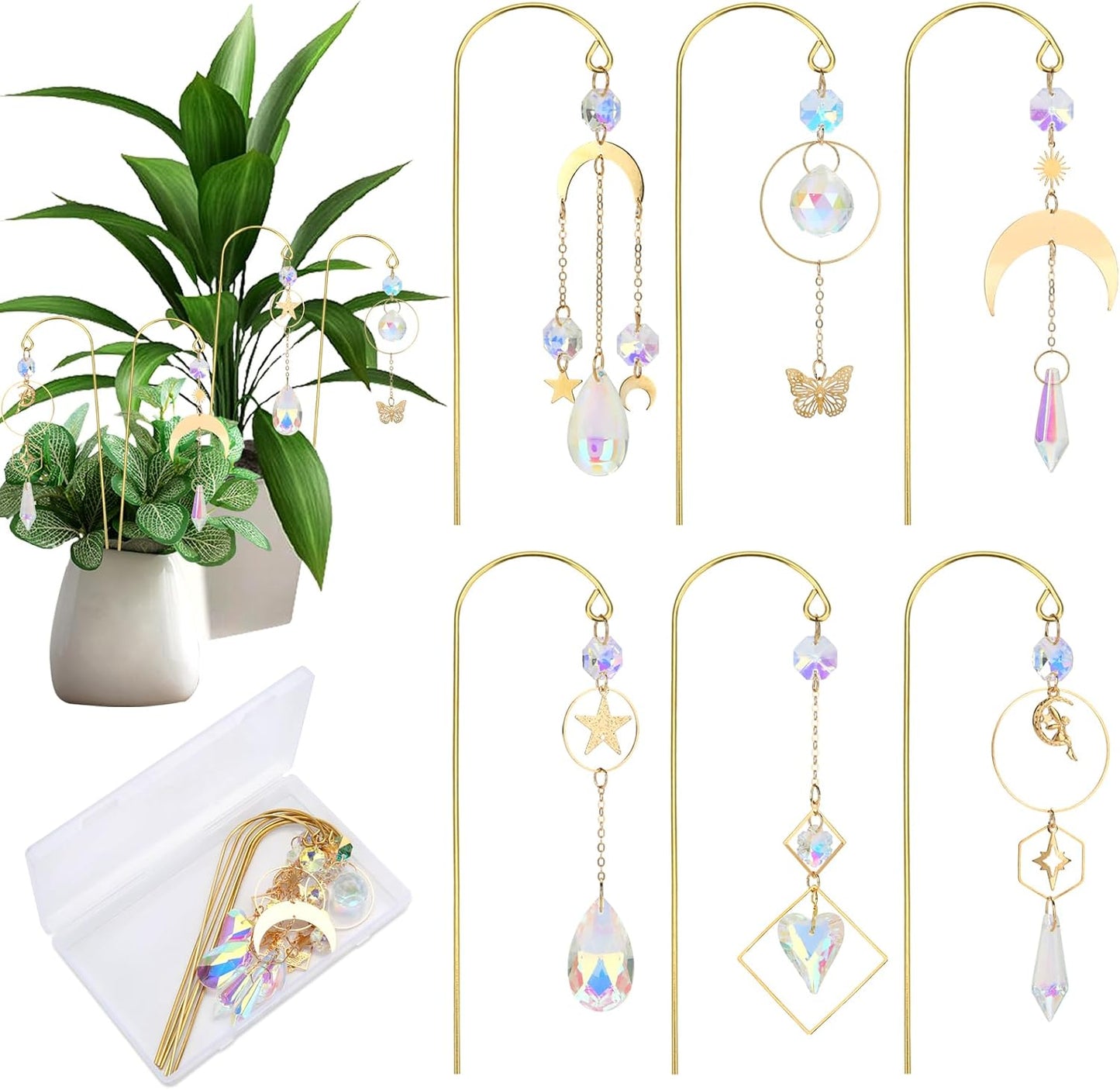 Atrapasoles cristal paquete 6 para jardín y hogar