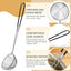 Kit 8 Pzas colador olla caliente cucharas acero inox