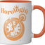 Taza Cerámica Relojero Color Naranja/Blanco