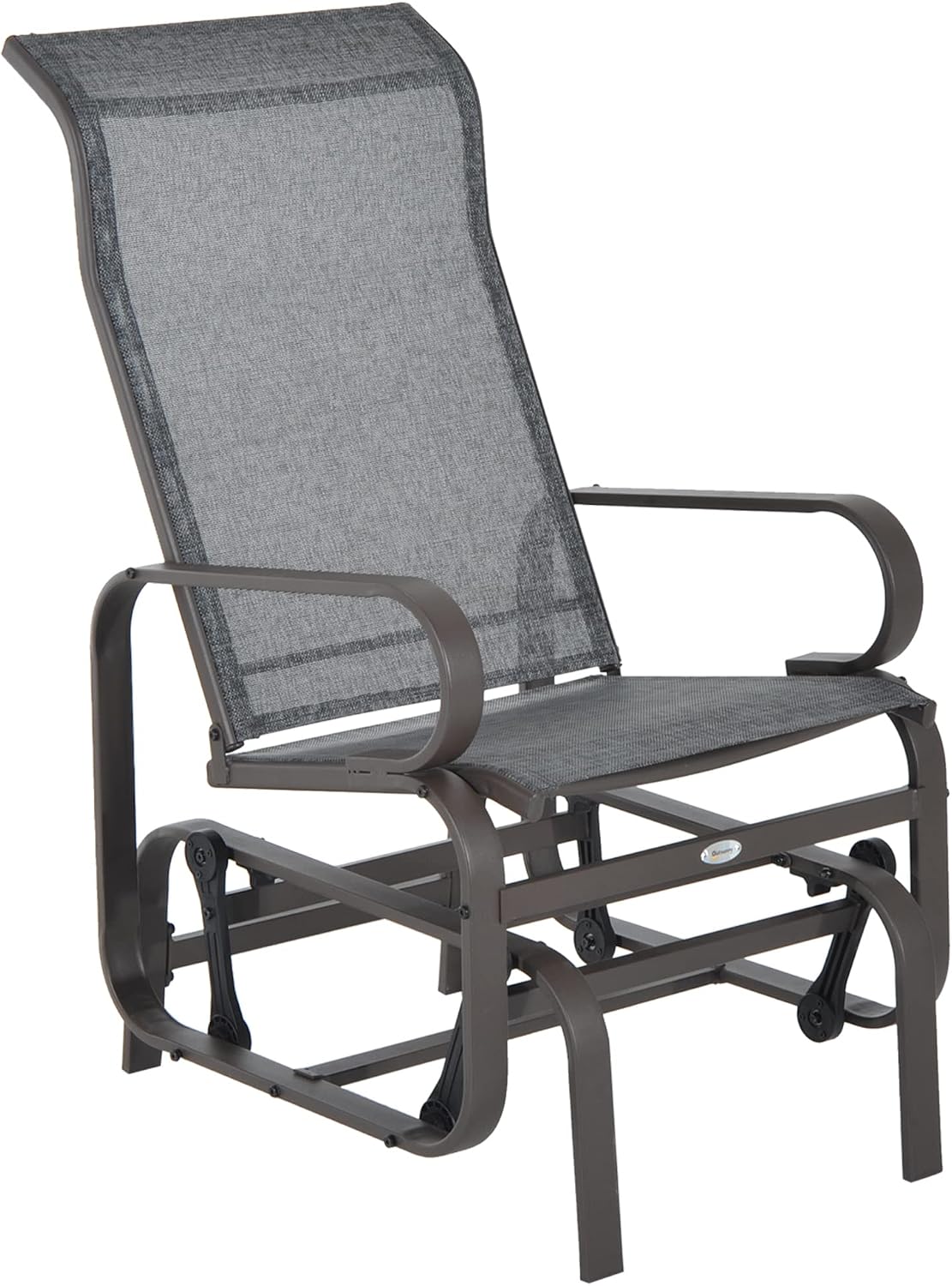 Silla planeadora patio balanceo suave marrón/gris