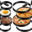 Set 8 Anillos Huevo 3.5pulg Molde Silicona Acero Inox
