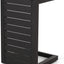 Mesa auxiliar aluminio forma C color negro mate