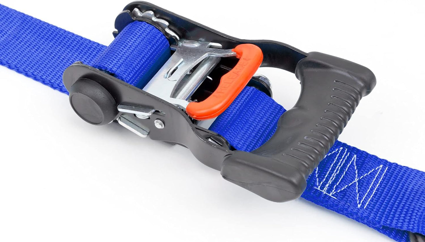 Correas trinquete ergonómico 1.5pulg x7ft ganchos S 1000lb