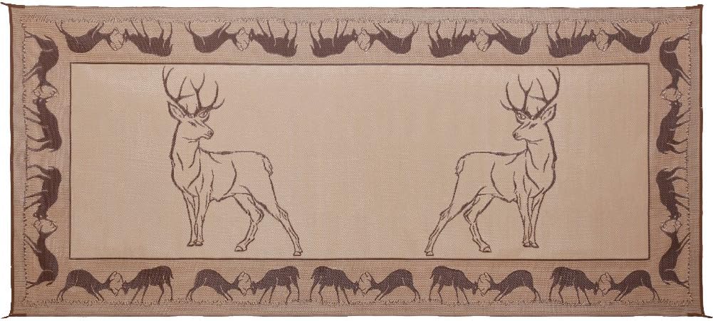 Alfombrilla ciervo camping 8x18ft color café beige