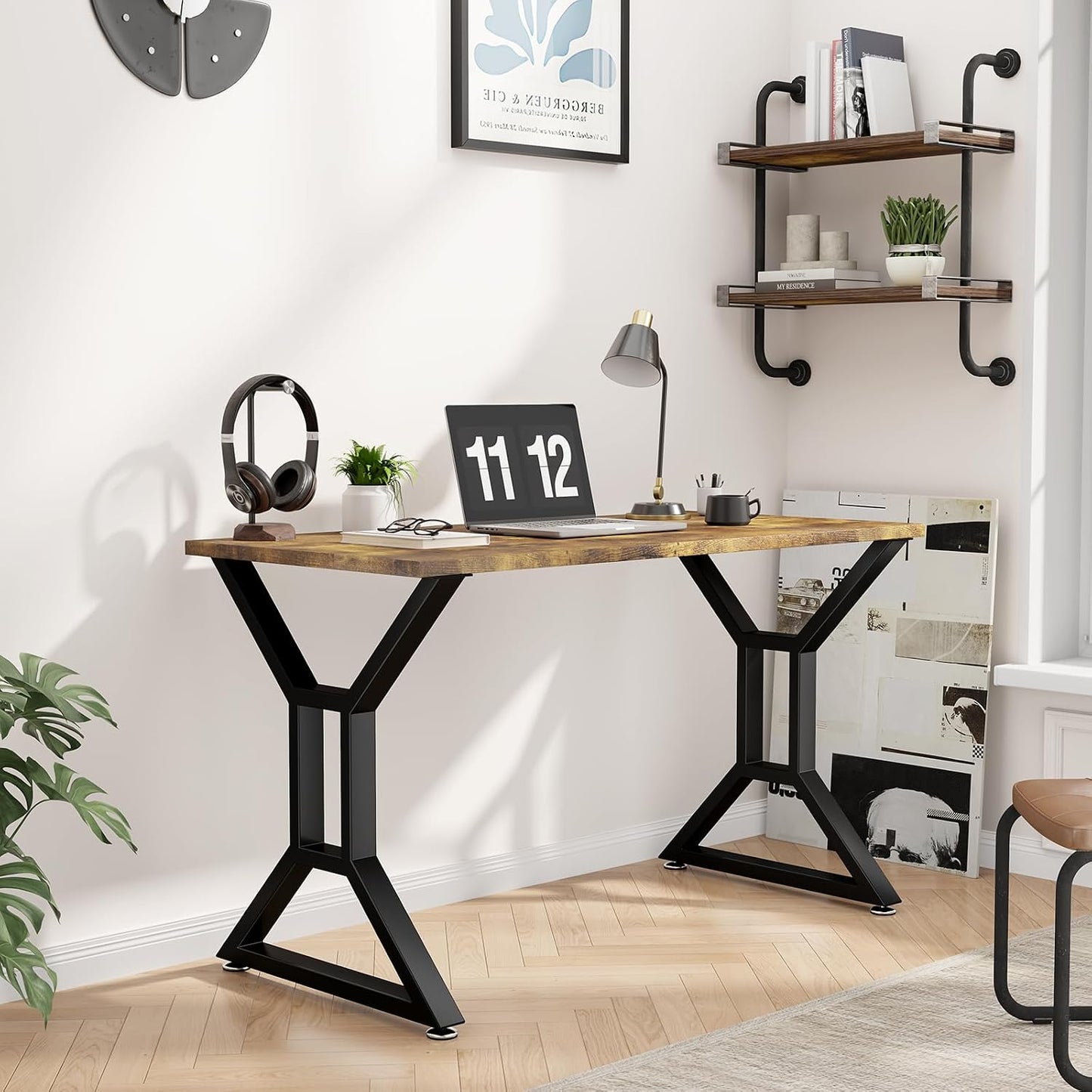 Patas mesa 28x24pulg calabaza negro ajustables set 2