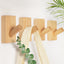 4 Ganchos Madera para Pared Colgar Ropa Dormitorio