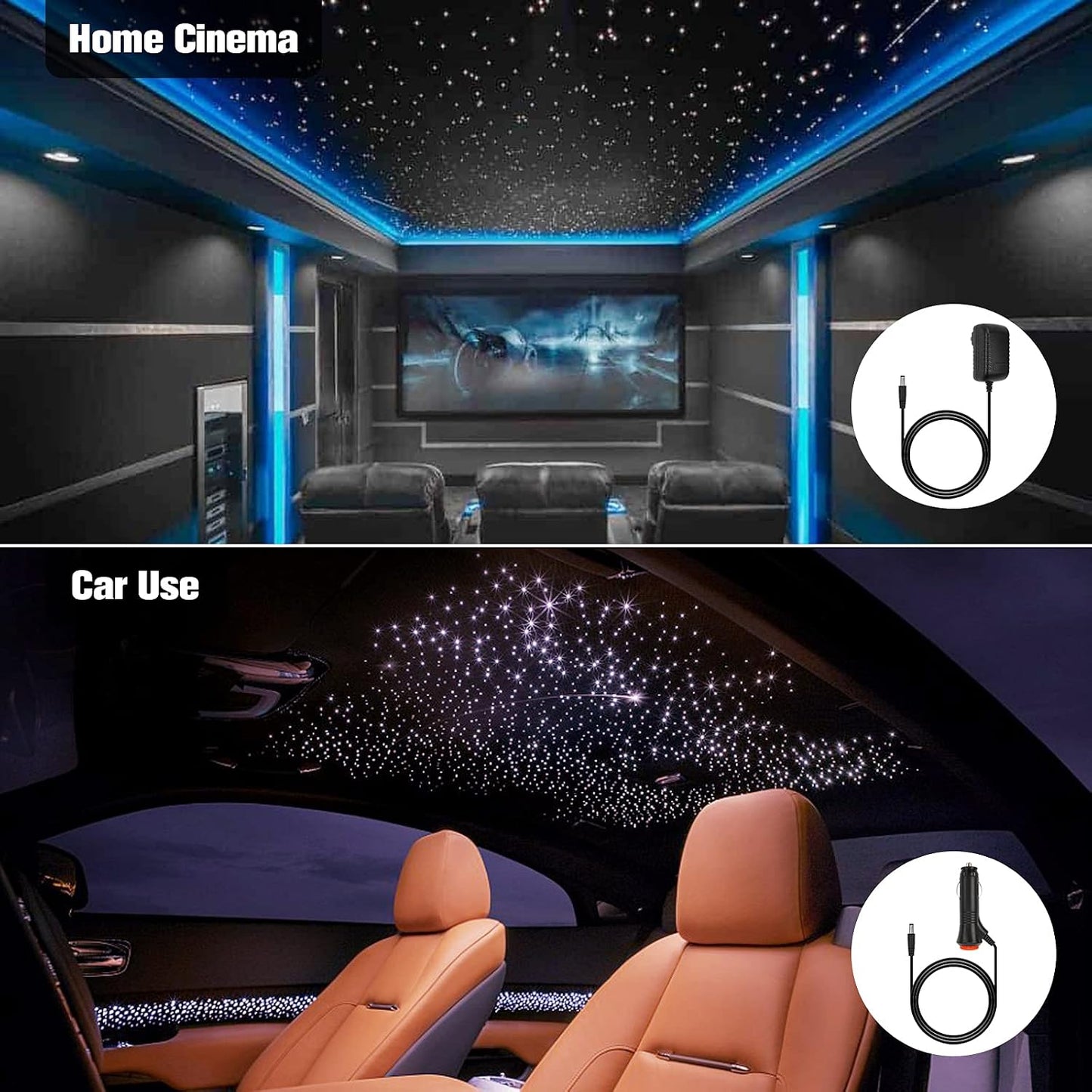 Set 400 pzas luces fibra optica 9.8ft modo musica