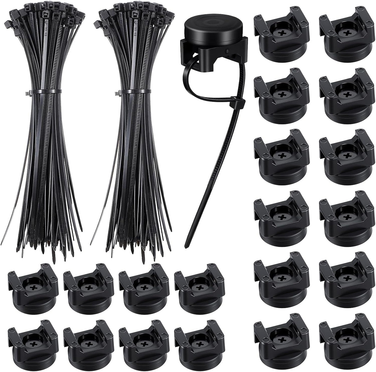 Soportes magnéticos para bridas de cable 200 piezas