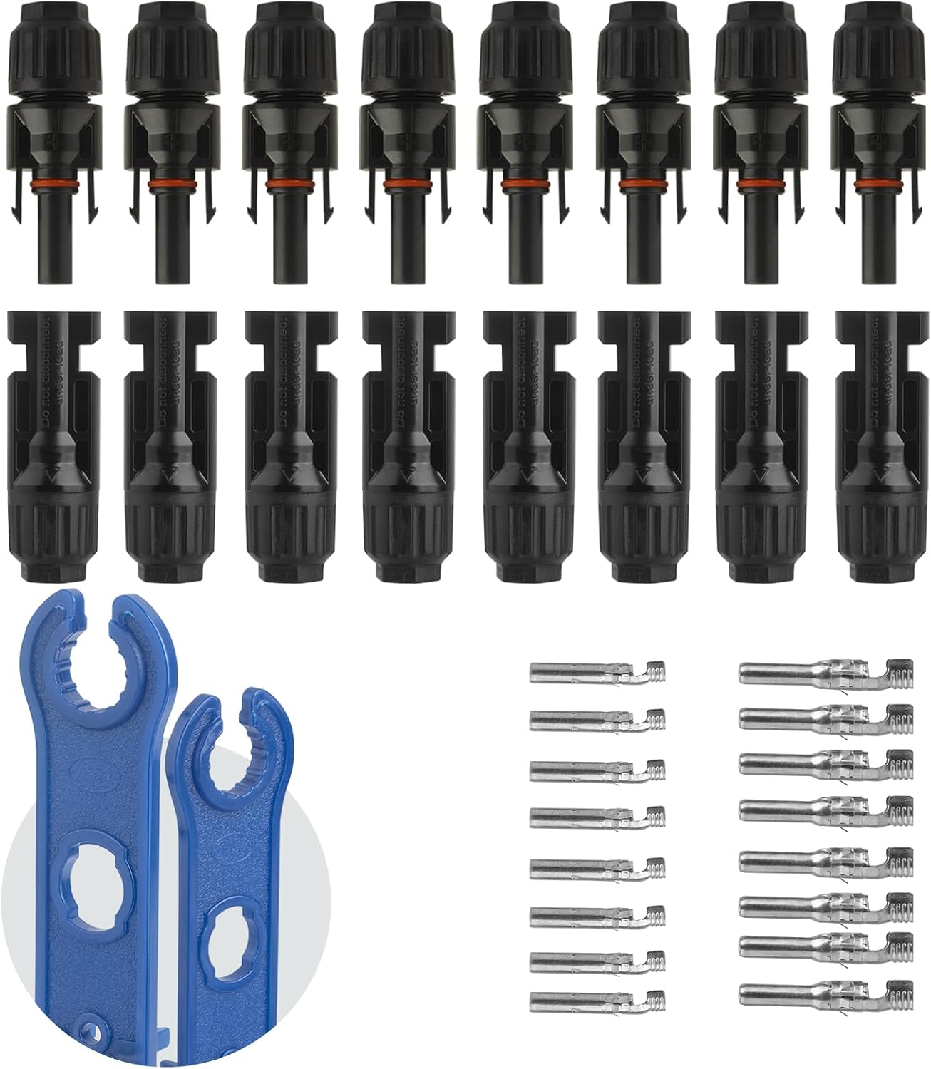 8 Pares Conectores Solares Comp 10-12AWG