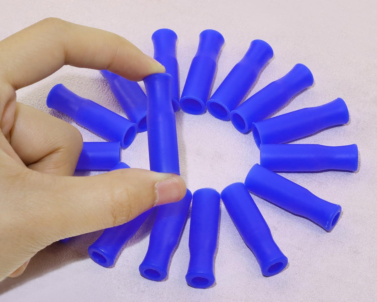 16 Puntas Silicona Alimenticio Reutilizables para Popotes 3/10pulg