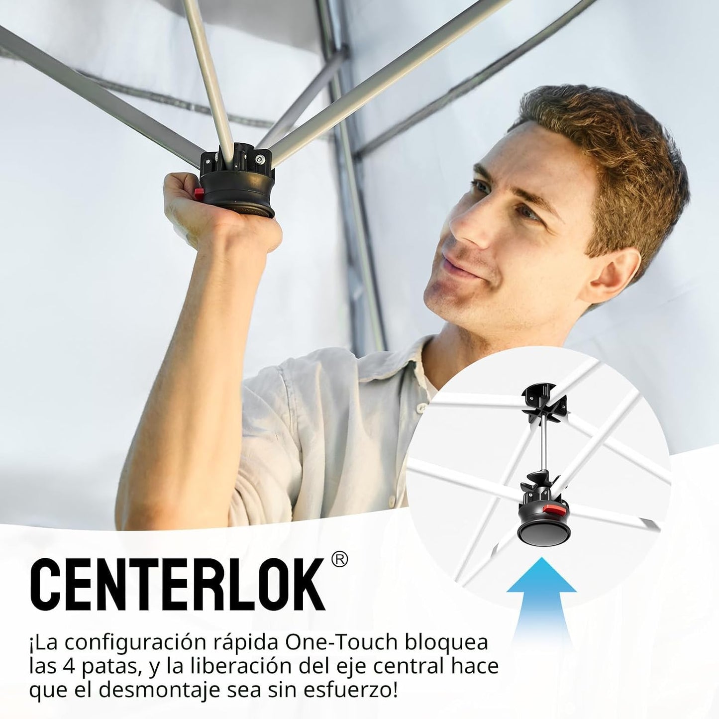 Carpa 10x10 con toldo sombra exterior pared lateral