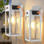 2 Luces Porche Toma GFCI Sensor Movimiento Amanecer Impermeable