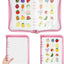 Libro broche A5 organiz. alfileres esmaltados rosa