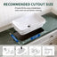 Lavabo Vasija Cerámica Blanca Semiempotrado Rectangular