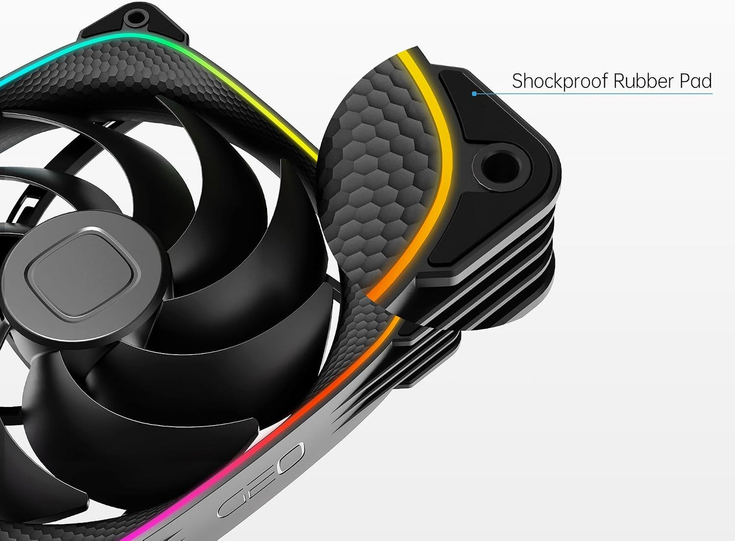 Set 3 Ventilador RGB 140mm 5V 3 Pines Negro