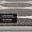 Alfombra antiderrap enrejado marroquí 2x3ft gris y blanco