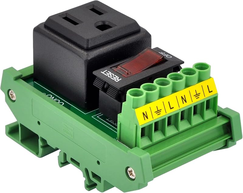 Módulo alimentación DIN AC 120V con interruptor térmico