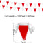Banderines rojo blanco 60uds para eventos al aire libre