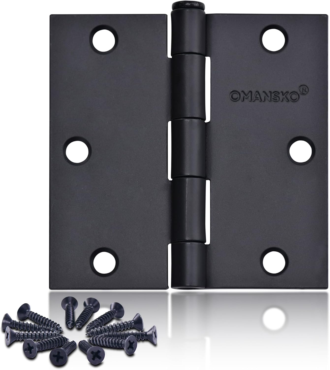 Pack 18 Bisagras Negras 3.5x3.5pulg Puertas Interiores