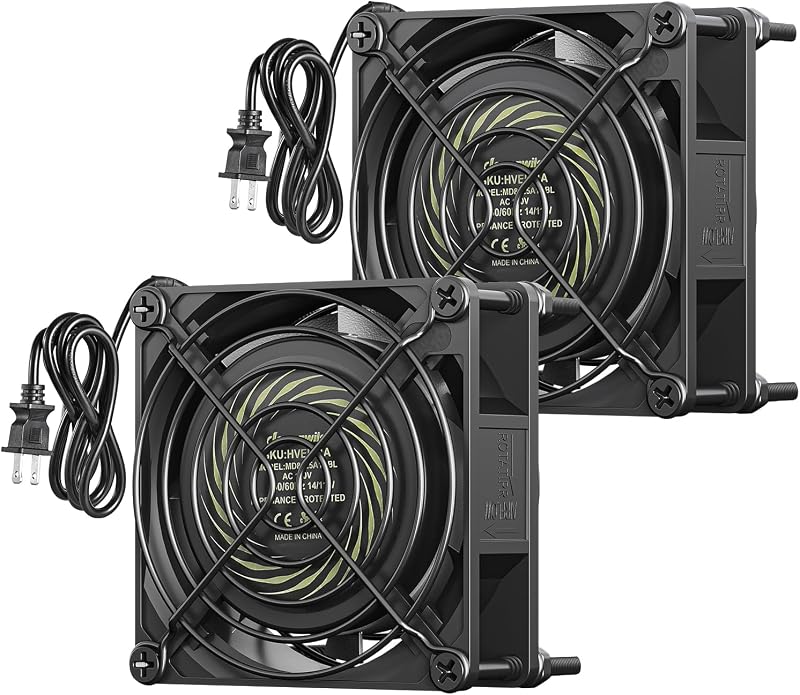 2 Ventilador 120V 80mm 14W para refrigerador y computadora