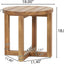 Mesa auxiliar circular madera acacia teca
