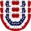 3 Banderas Americanas Plisadas 3x6ft Exteriores