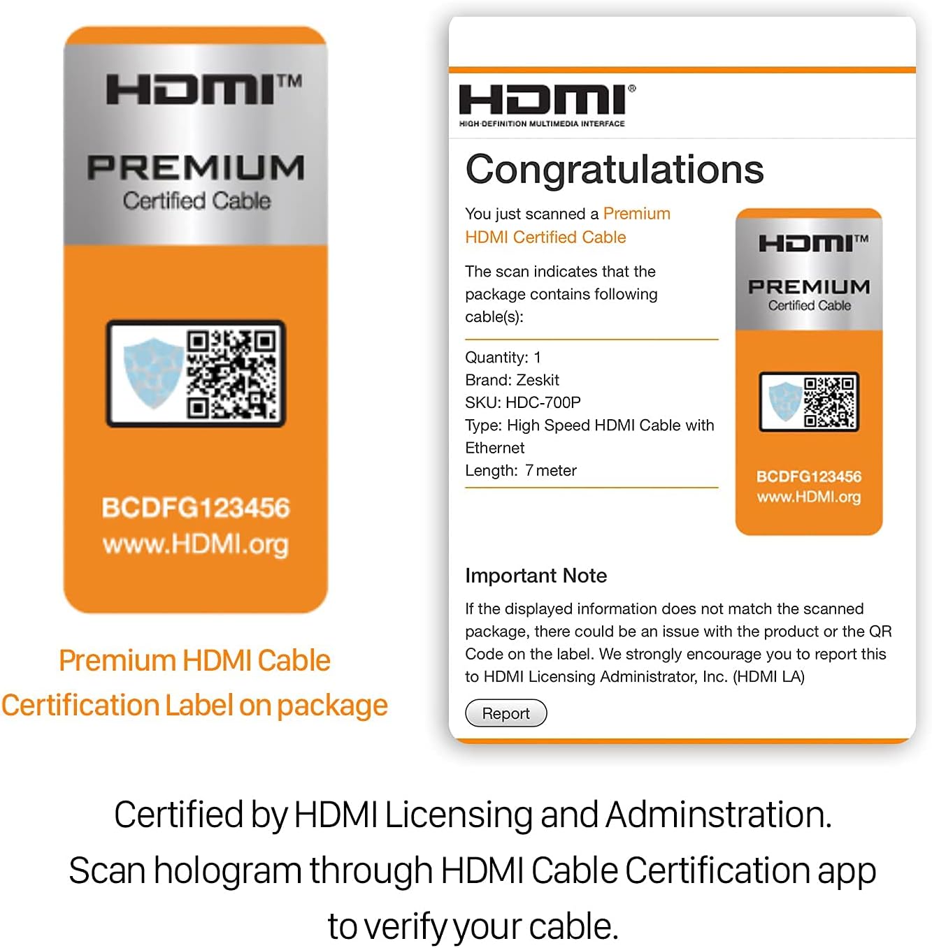 Cable HDMI 4K 29pies certificado alta velocidad 18Gbps